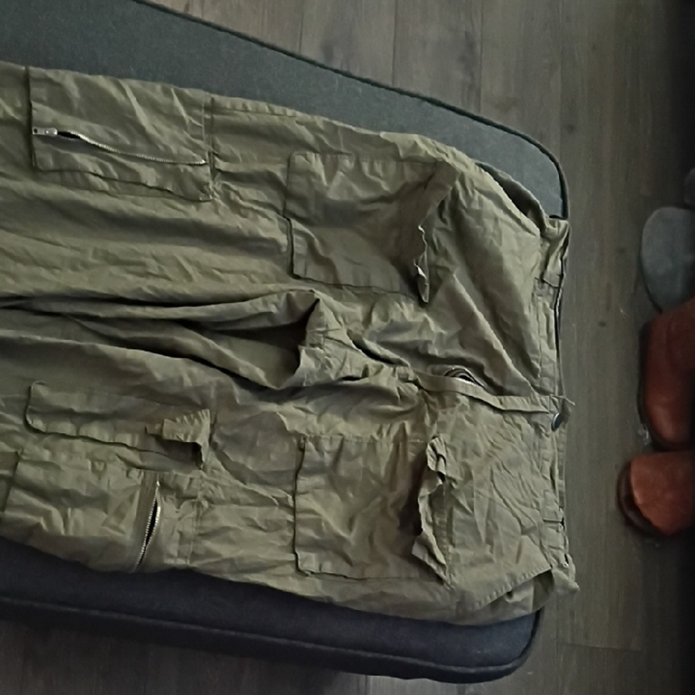 Olive Green Utility Cargo Jacket